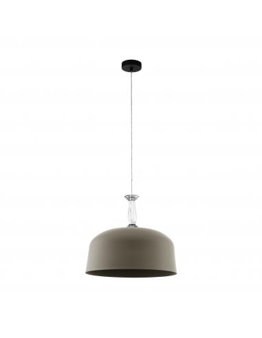 Eglo 39589 Monte Fuerte Pendant Lamp dove-grey and crystal