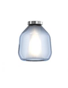 Top Light - Double Skin 1176/CR/PL1-BETA-BL Plafoniera con struttura cromo vetro colore BLU
