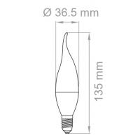 Lampo Lighting CV308WE14BF Lampadina Colpo di Vento 7W Bianco Freddo