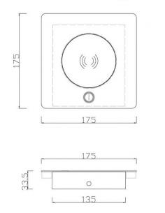 Mantra 6715 Zanzibar Table lamp - Induction charging White 2