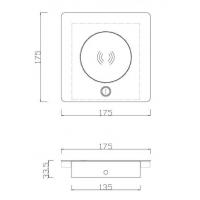 Mantra 6716 Zanzibar Lampada da tavolo - Carica induzione Nero