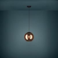 EGLO 390089 CORDOBA 1 light Pendant Lamp Black and Copper