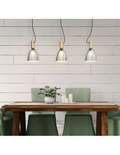 Eglo 99314 - Lebalio  Suspension Lamp 3 lights brass-bronzed base and smoked glasses 2