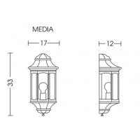 Moretti Luce 776.4.F Wall lamp Black-Green and Smoked glass