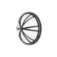 Moretti Luce 831.3 Lampada da parete Nero-Argento Vetro Opale