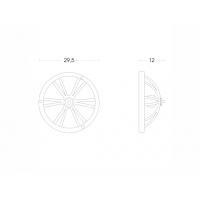 Moretti Luce 831.3 Lampada da parete Nero-Argento Vetro Opale