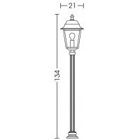 Moretti Luce 56R3.1 Paletto Per Esterni Nero Vetro Fumè