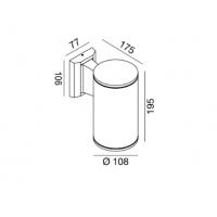 Gea Luce GES1005 Amon RM Lampada da parete ruggine
