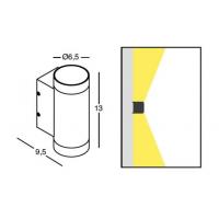 Gea Luce GES691 Lampada da parete grigio