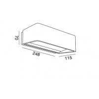 Gea Luce GES761 Haru Lampada da parete grigio antracite