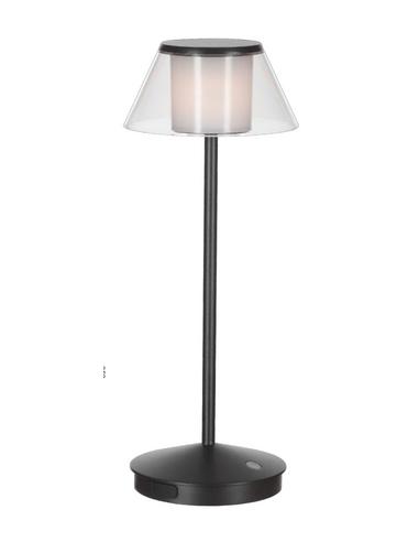 Mantra 7989 K5 Lampada da tavolo ricaricabile nera