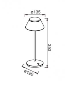 Mantra 7988 K5 Lampada da tavolo ricaricabile bianca 2