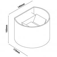 Mantra 6522 Davos Wall lamp Rounded dark grey Led 3000K