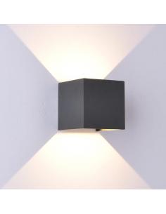 Mantra 7647 Davos Lampada da parete Led 10x10 cm grigio scuro 4000K