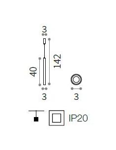 IDEAL LUX 156682 Ultrathin Lampada a Sospensione Round Bianca 40cm 2