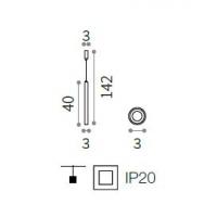 IDEAL LUX 156682 Ultrathin Lampada a Sospensione Round Bianca 40cm