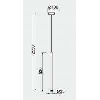 Mantra 8080 Cala Pendant Lamp Led 53cm gold