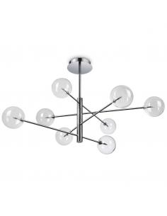 Ideal Lux 275178 Equinoxe SP8 Pendant Ceiling Lamp 8 lights chrome spheres