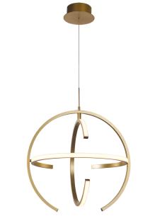 Illuminati MD17006016-1BGOL Chanel Pendant lamp semicircles gold brass