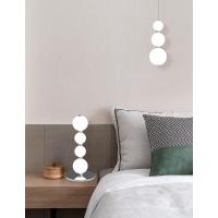 Illuminati MD21001033-1ACHR Pearl Suspension lamp chrome necklace 3 led glass spheres