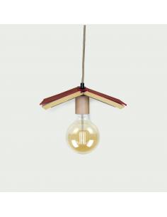 LAIT Libro Aperto Handcrafted suspension lamp with open book wood and vintage light bulb