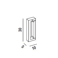 Perenz 8134 E CT Sway Mood Lampada ricaricabile modulo orientabile led corten 30cm
