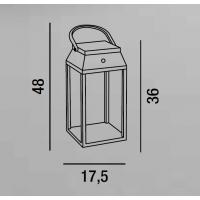Perenz 6834 B LC Lanterna Led lampada ricaricabile bianca