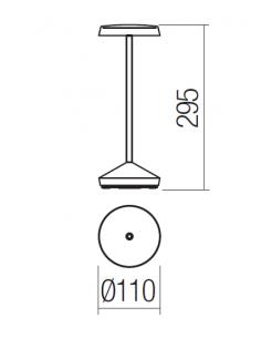 Redo 90317 Sophie Table lamp led chargeable blue 2