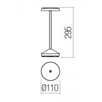 Redo 90319 Sophie Lampada da tavolo led ricaricabile nera
