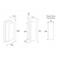 Moretti Luce - Ice Cubic Rectangular 3410.E27.AR Outdoor wall lamp Antique Copper