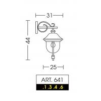 Moretti Luce - Romantica 641.6 Traditional outdoor wall lamp in Copper Black