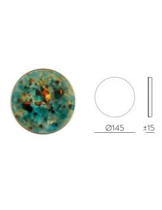 ACB Iluminacion K0003440AZ Chamaleon Lampada da parete disco ceramica azzurro 2