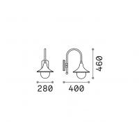 Ideal Lux 246819 Cima Lampada da parete Antracite