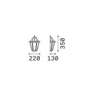 Ideal Lux 101552 Dafne Small Lampada da parete esterni nero