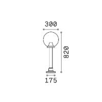 Ideal Lux 187556 Classic Globe Small Lampada da terra palo h82 sfera trasparente