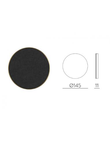 ACB Iluminacion K0003240N Chamaleon wall lamp black acoustic disc