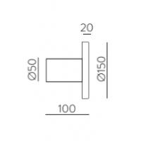 ACB Iluminacion K0003240GR Chamaleon Lampada da parete disco fonoassorbente grigio