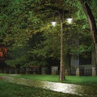 Ideal Lux 024097 Cima Lampada da terra per esterni 2 luci Nero