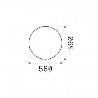 Ideal Lux 195490 Doris Outdoor floor lamp sphere ⌀58 White