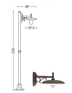 Moretti Luce - 981.24.6 Outdoor floor lamp Copper black