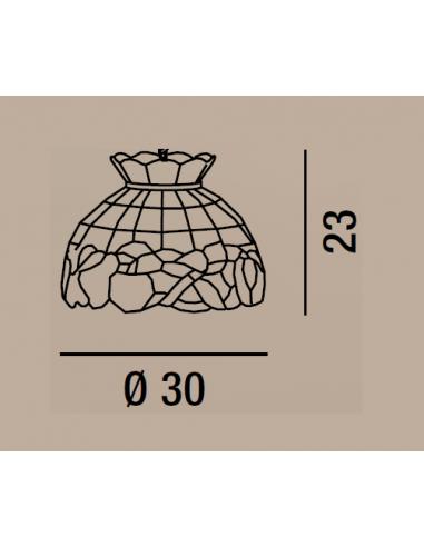 Perenz T924 Fruit Tiffany Glass suspension lamp Ø30cm