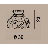 Perenz T924 Fruit Tiffany Glass suspension lamp Ø30cm