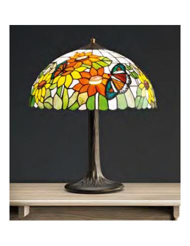 Perenz B321 Sunflower Base lampada da tavolo vetro Tiffany