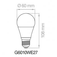 Lampo Lighting G6010WE27BC Lampadina LED E27 10W Caldo