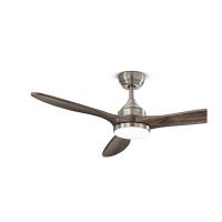 Perenz 7170 CR T Triade LED ceiling fan with 3 dark walnut wood blades