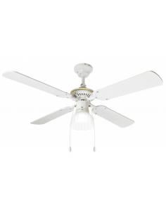 Perenz 7064 B Gemini Classic 4-blade ceiling fan E27 white 2