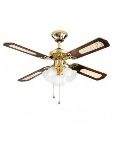 Perenz 7060 OL Bouquet Ceiling fan with 4 wooden blades country