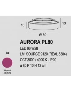 Exclusive Light Aurora PL80 LED Ø80 ceiling lamp magenta 2
