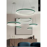 Exclusive Light Twin S80 VB Lampada a sospensione Ø80cm LED Verde Bosco