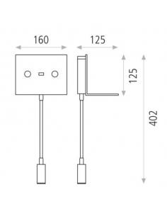 ACB Iluminacion A38360B Calma Wall lamp led flexible shelf charger white 2